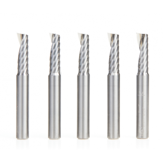 Paquete 5 piezas broca CNC espiral para aluminio Up-Cut 1/16 x 1/4 x 1/8  51470-5
