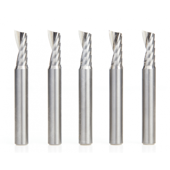 Paquete 5 piezas broca CNC espiral para aluminio Up-Cut 1/8 x 1/4 x 1/4  51474-5