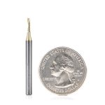 BROCA CNC ESPIRAL 1 FILO UP-CUT PARA ALUMINIO CON RECUBRIMIENTO ZrN 1/16" X 1/4" X 1/8"